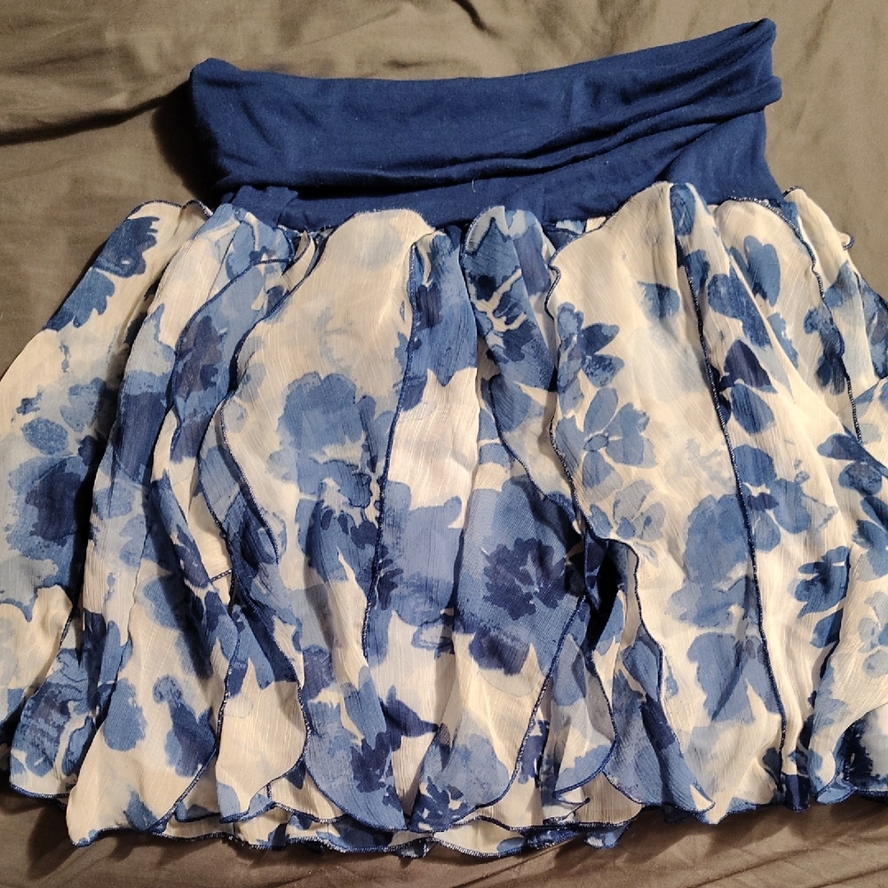 Floral Blue Skirt